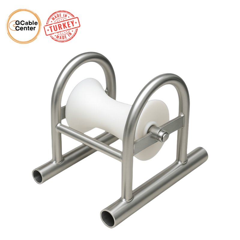 Straight-Type Pipe Leg Delrin Cable Roller