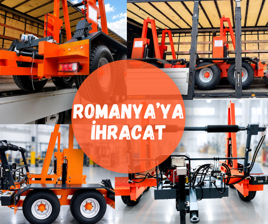 10 Ton Full Hidrolik Kablo Makara Taşıma Römorkları Romanya’ya İhraç Edildi