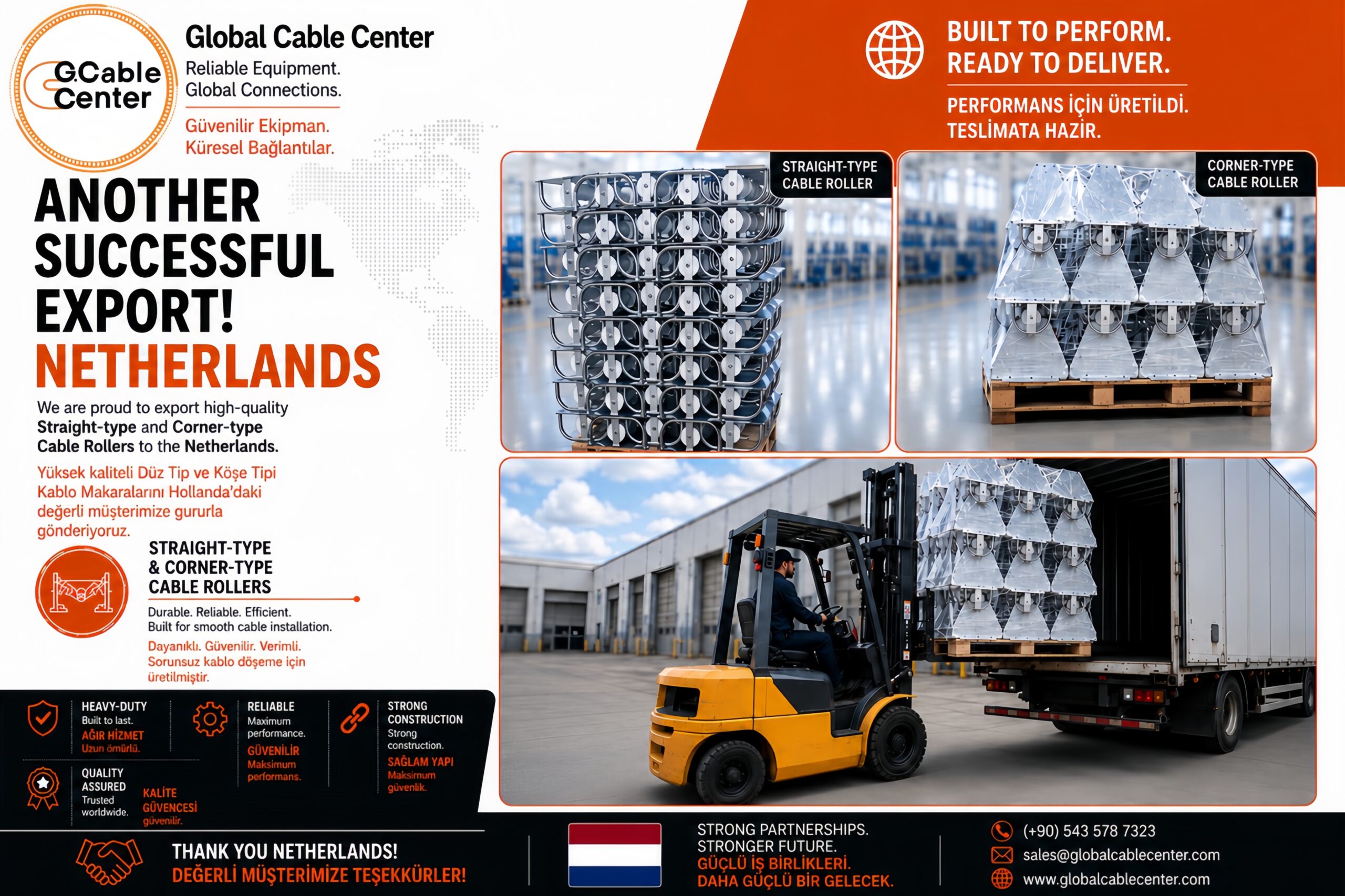 Premium Cable Rollers Netherlands Export